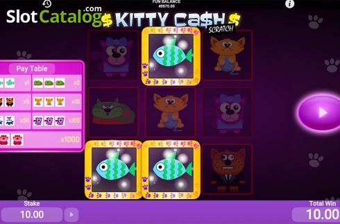 画面5. Kitty Cash Scratch カジノスロット