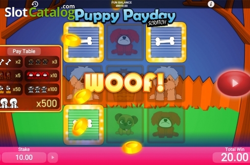画面4. Puppy Payday Scratch カジノスロット