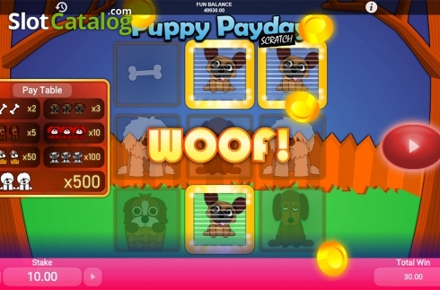 画面5. Puppy Payday Scratch カジノスロット