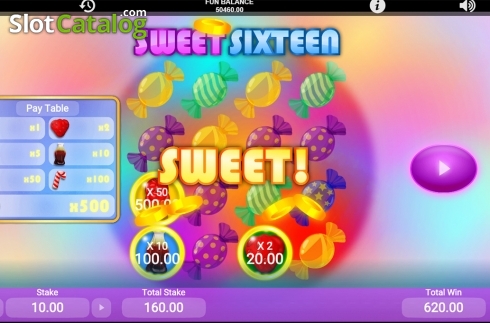 Captura de tela3. Sweet Sixteen slot