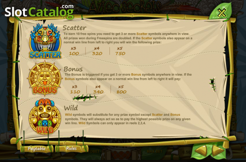 Captura de tela2. Aztec Secrets slot