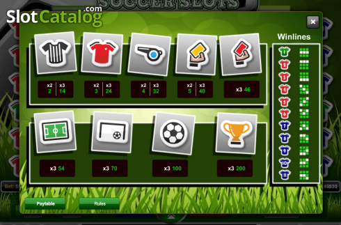 Ekran2. Soccer Slots yuvası