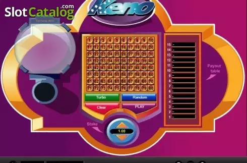 Game Screen 1. Keno (1x2gaming) slot