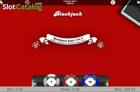 画面2. Blackjack (1X2gaming) カジノスロット