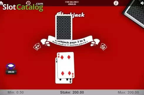 Ekran3. Blackjack (1X2gaming) yuvası