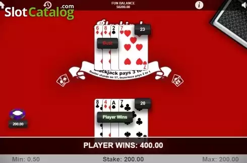 Win Screen. Blackjack (1X2gaming) slot