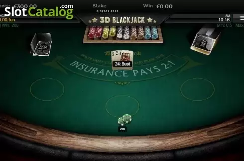 画面4. Blackjack 3D (ブラックジャック3D) カジノスロット