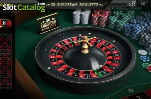Game Screen 2. 3D European Roulette (IronDog) slot
