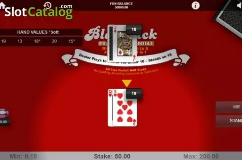 Game Screen 4. Blackjack Players Choise slot
