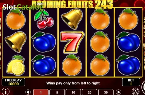 Schermo2. Booming Fruits 243 slot