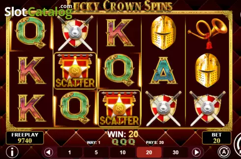 Win screen. Lucky Crown Spins slot