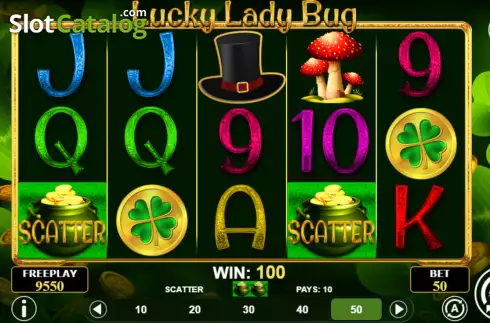 Win screen 2. Lucky Lady Bug slot