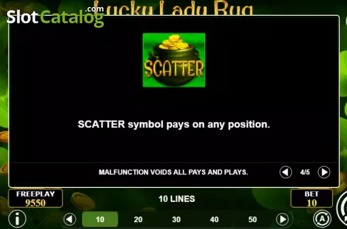 Scatter feature screen. Lucky Lady Bug slot