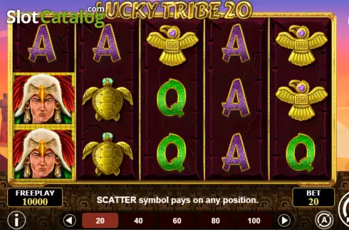 Game screen. Lucky Tribe 20 slot