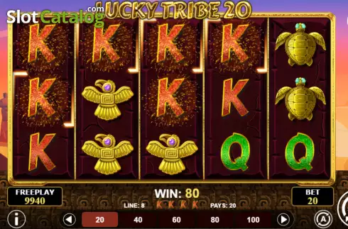 Win screen 2. Lucky Tribe 20 slot