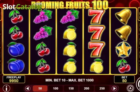 Game Screen. Booming Fruits 100 slot