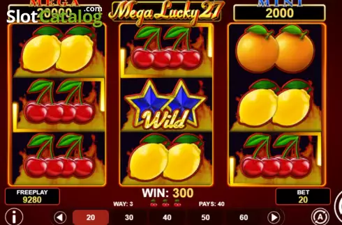 Win screen 3. Mega Lucky 27 slot
