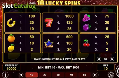 Skärmdump9. 10 Lucky Spins slot