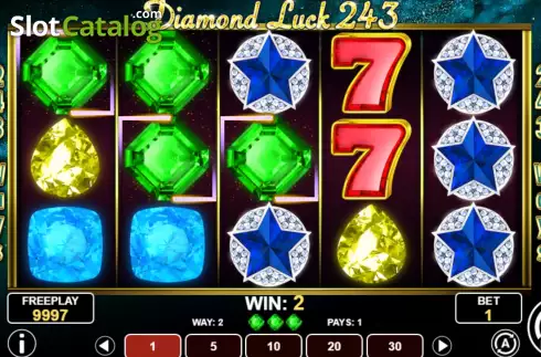 Win screen. Diamond Luck 243 slot