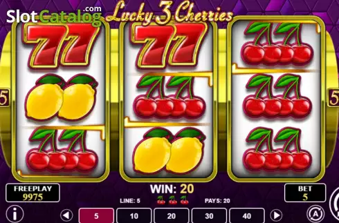 Win screen. Lucky 3 Cherries slot