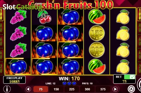 Win Screen. Cash'n Fruits 100 slot