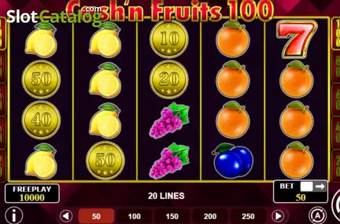 Game Screen. Cash'n Fruits 100 slot