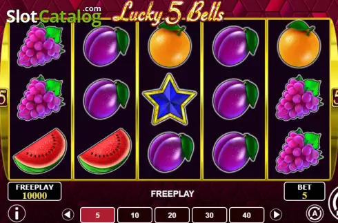 Game Screen. Lucky 5 Bells slot