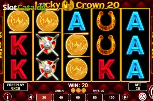 Win Screen. Lucky Crown 20 slot