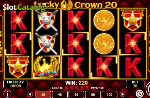 画面5. Lucky Crown 20 カジノスロット