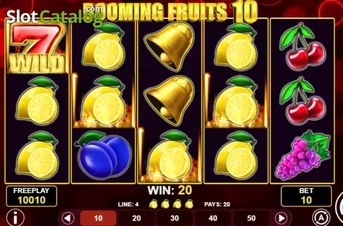 Win screen 2. Booming Fruits 10 slot