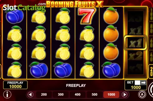 Reel screen. Booming Fruits X slot