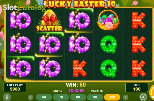Win Screen. Lucky Easter 10 slot
