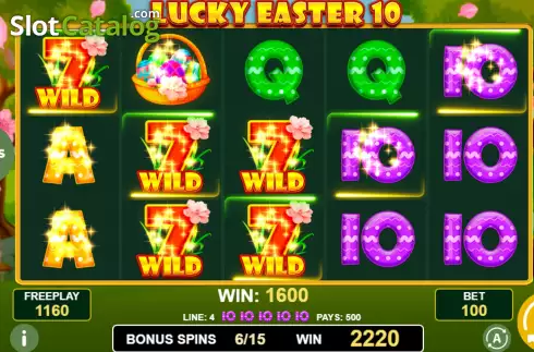 Free Spins GamePlay Screen. Lucky Easter 10 slot