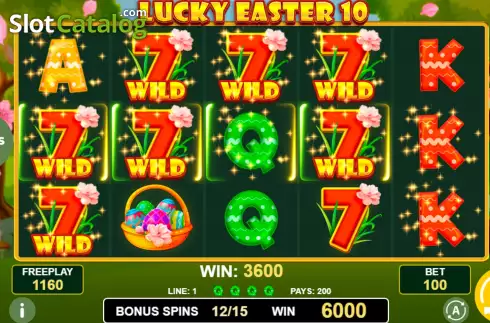 Big Win Screen. Lucky Easter 10 slot