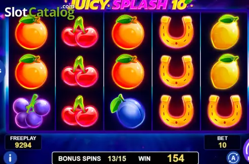 Free Games screen 3. Juicy Splash 10 slot