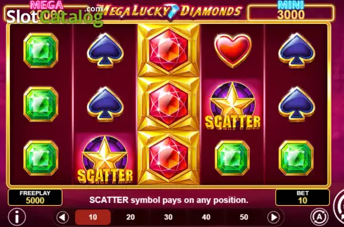 Ekran2. Mega Lucky Diamonds yuvası