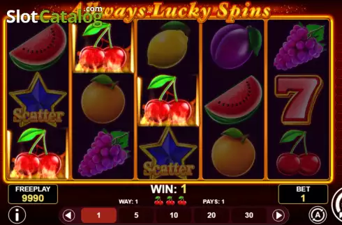 Win screen. Allways Lucky Spins slot
