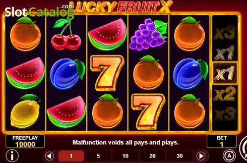 Reel screen. Lucky Fruit X slot