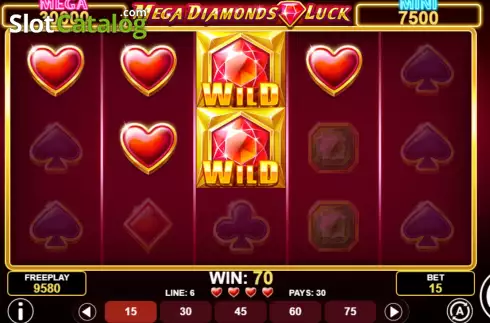 Win screen 2. Mega Diamonds Luck slot