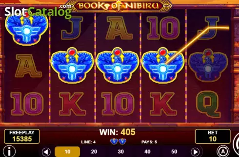Win screen. Book of Nibiru slot