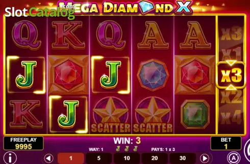 Win screen. Mega Diamond X slot