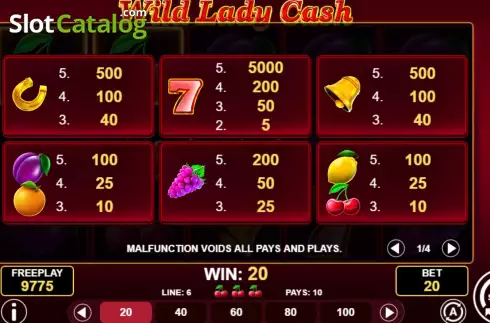 Schermo6. Wild Lady Cash slot