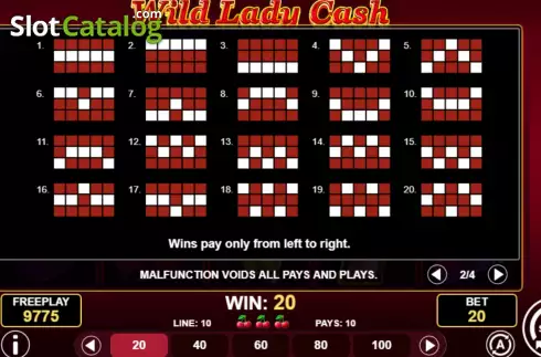 Schermo7. Wild Lady Cash slot