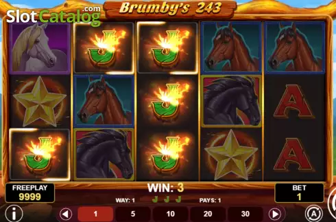 Win screen 2. Brumby's 243 slot