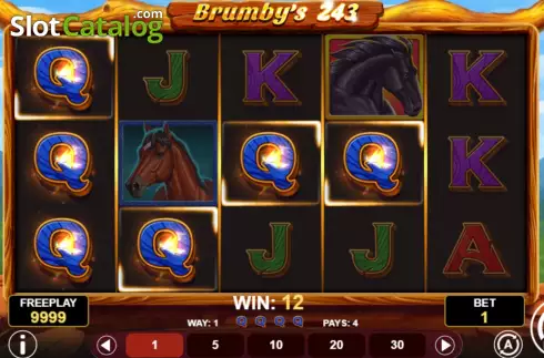Win screen 3. Brumby's 243 slot