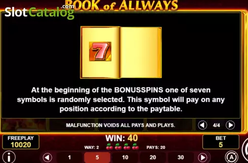 Game Features screen 2. Book Of All Ways slot
