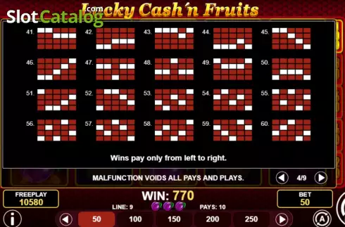 Schermo8. Lucky Cash'n Fruits slot