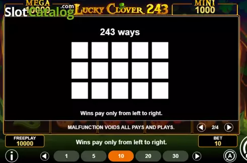 Ekran8. Lucky Clover 243 yuvası