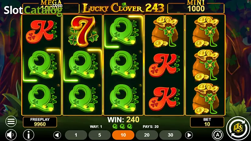Lucky Clover 243 Win Screen