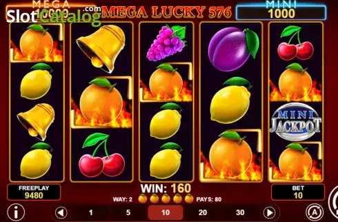 Win Screen 4. Mega Lucky 576 slot